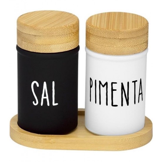 Saleiro E Pimenteiro Doha 90ml 3 Peças